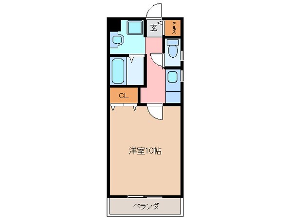 亀山マンションB棟の物件間取画像